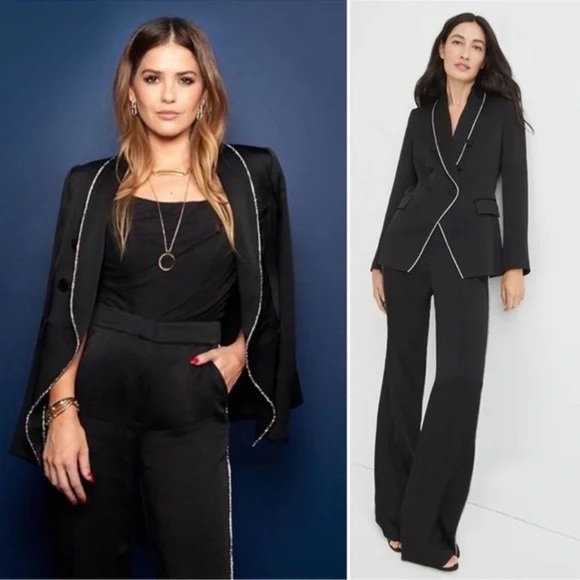 VERONICA BEARD Jagger Crystal Trim Dickey Jacket in Black Size 2 - Picture 15 of 15